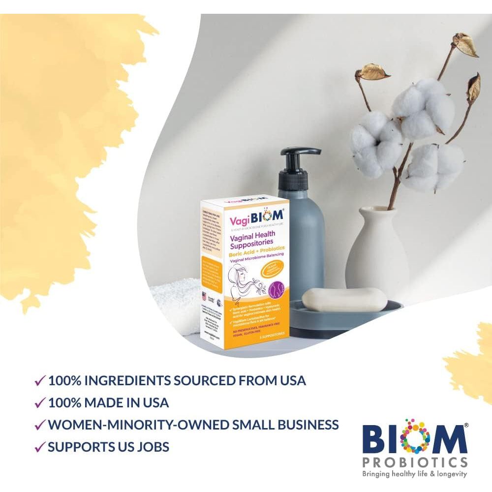 Natural Vaginal Health Suppositories with Probiotics