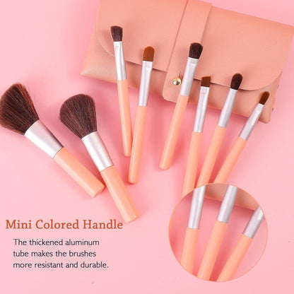 Pink Pro Makeup Brush Kit with Travel Case