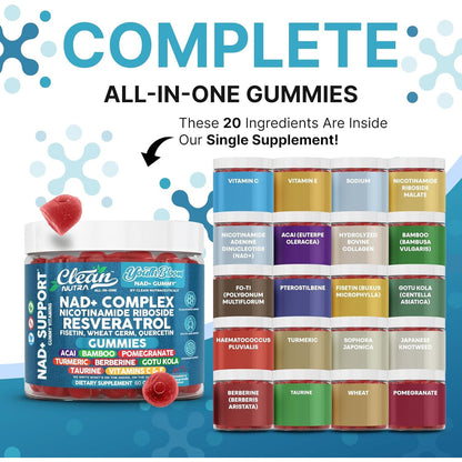 Natural Energy Boost NAD+ Gummies 60 Count