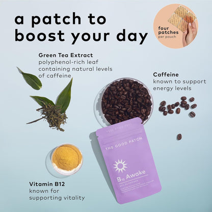 Natural Energy Patches with Caffeine and B12