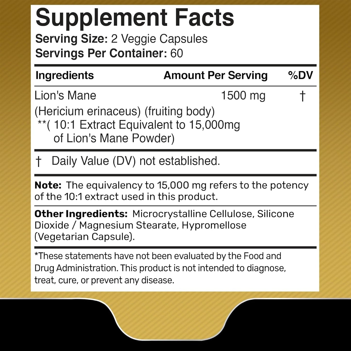 Brain Boost Lion's Mane 1500MG Supplement