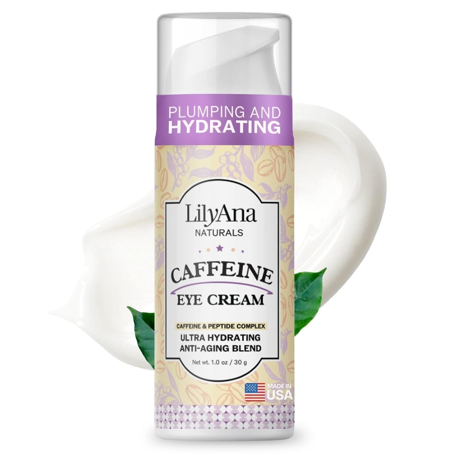 Anti Aging Eye Cream with Caffeine - Hydrates and Firms - Mycosmeticslondon