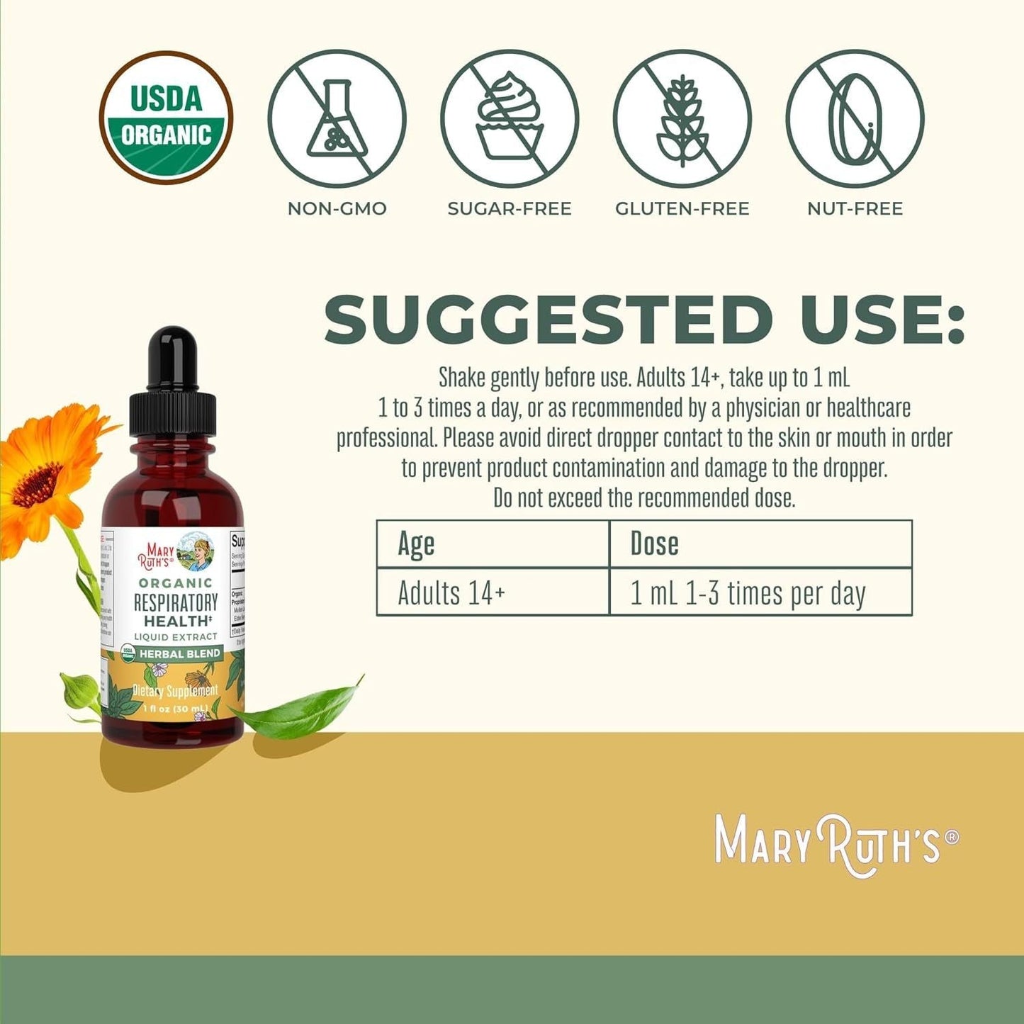 Natural Herbal Breathing Aid Liquid Supplement