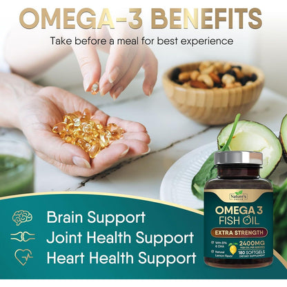Premium Omega 3 Fish Oil Supplements for Heart Health