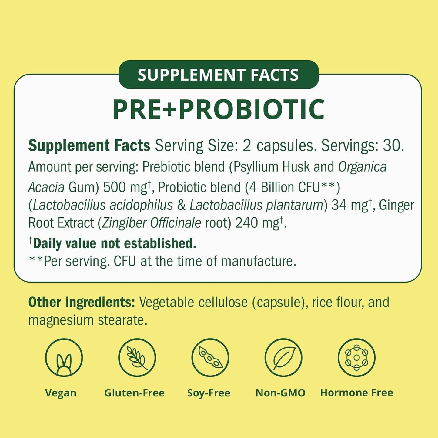 Probiotic Supplement for Women - 60 Capsules Daily Health
