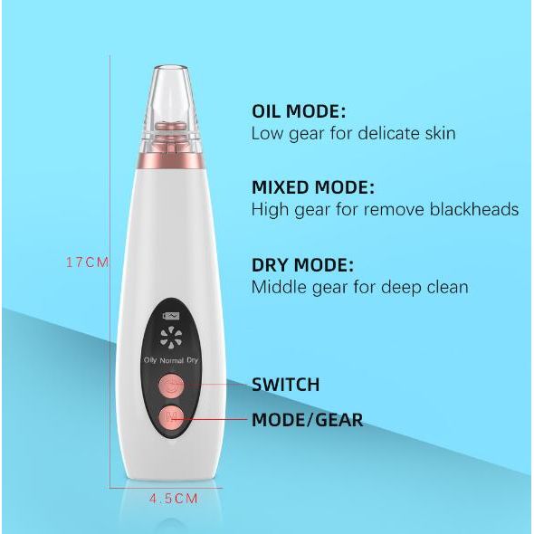 Portable Rechargeable Blackhead Vacuum Cleaner Tool
