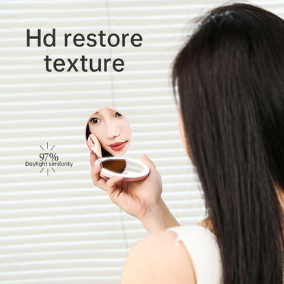 Compact Rechargeable LED Travel Makeup Mirror
