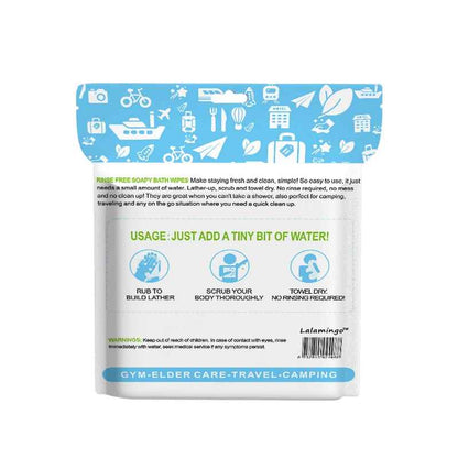 Large  Rinse-Free Bath Wipes for Adults