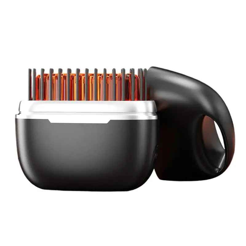 Mini Wireless Hair Straightening Comb – Anti-Scald, Fast Heating & Portable Smoother