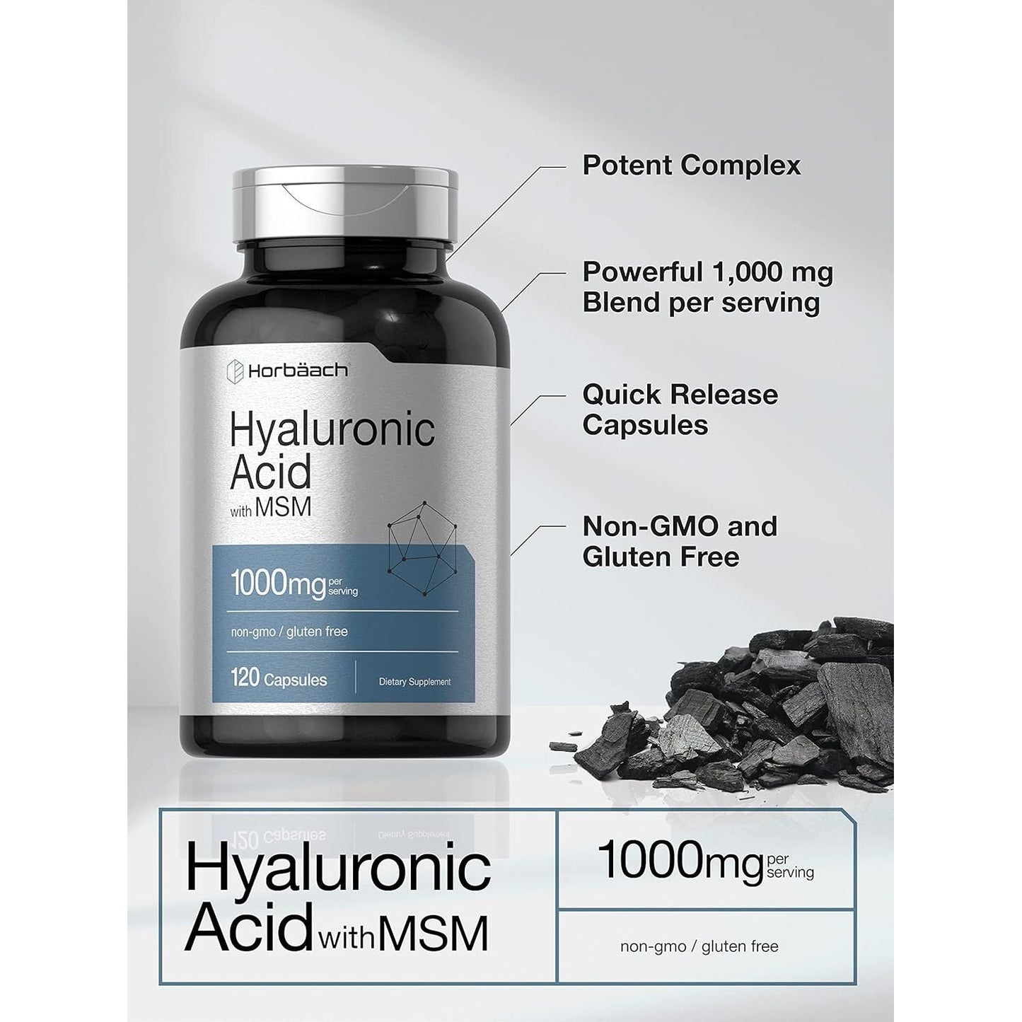 Advanced Hyaluronic Acid Joint Supplement 120 Capsules