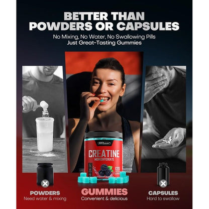 Pure Creatine Gummies for Muscle Growth & Energy