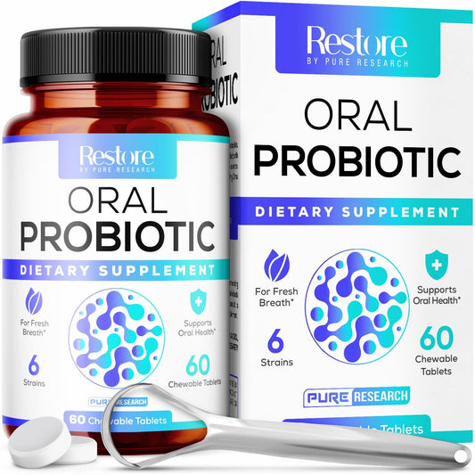 Natural Oral Health Probiotic 60 Tablets - Gum Support - Mycosmeticslondon