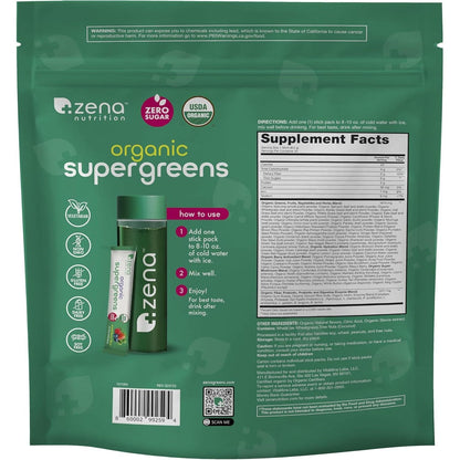 Green Food Supplement Powder - Berry Flavor, 30 Packs