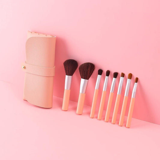 Pink Pro Makeup Brush Kit with Travel Case - Mycosmeticslondon