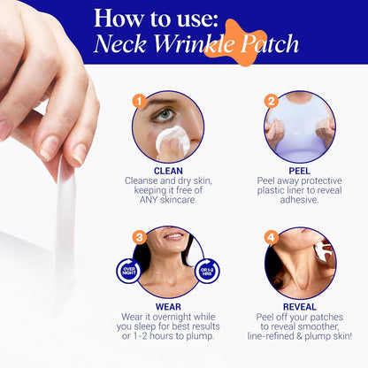 Smooth Neck Wrinkle Stickers - Reusable Silicone Patches
