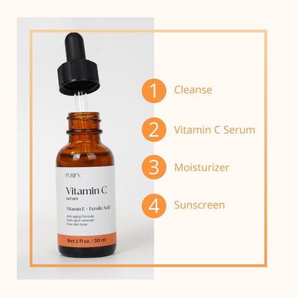 Natural Vitamin C Face Serum 30ml - Anti Aging Skin Care