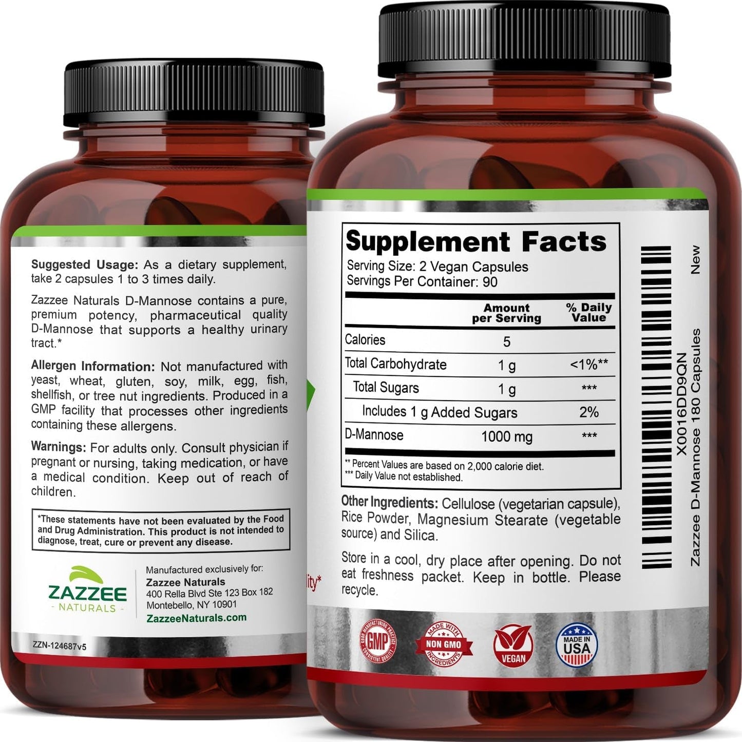 Natural Urinary Health Supplements - 180 Vegan Capsules