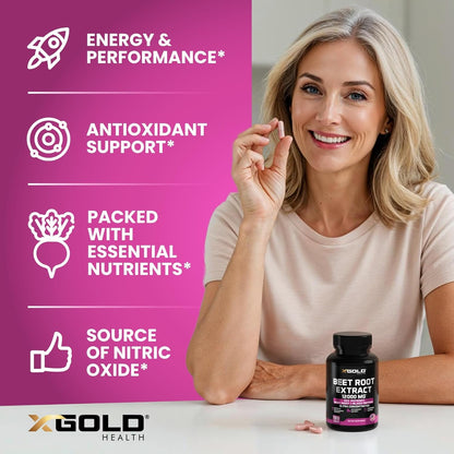Premium Beet Root Supplement 12000mg - 180 Capsules