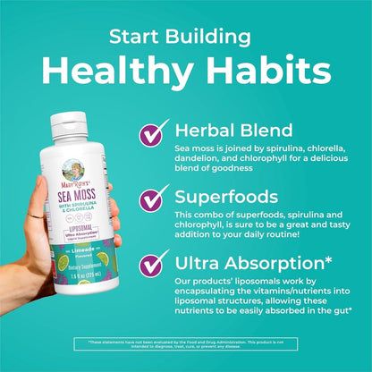 Natural Sea Moss Liquid Supplement with Green Superfoods