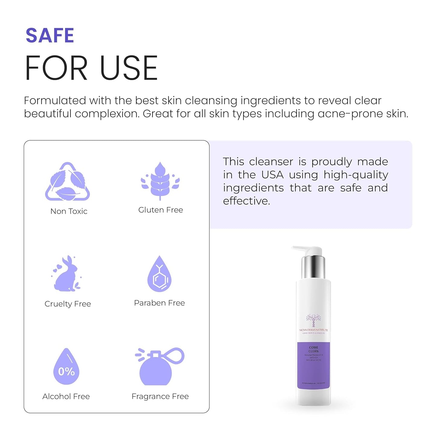 Gentle Exfoliating Face Cleanser for Acne Prone Skin