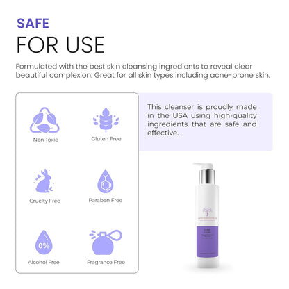 Gentle Exfoliating Face Cleanser for Acne Prone Skin