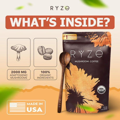 Natural Mushroom Coffee Blend for Energy and Focus