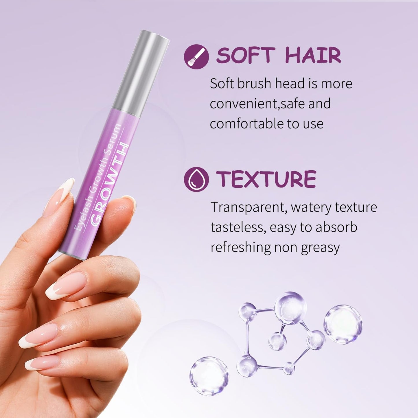 Natural Eyelash Growth Serum for Thicker Lashes