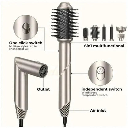 Portable 6-in-1 Multi-Function Hair Dryer