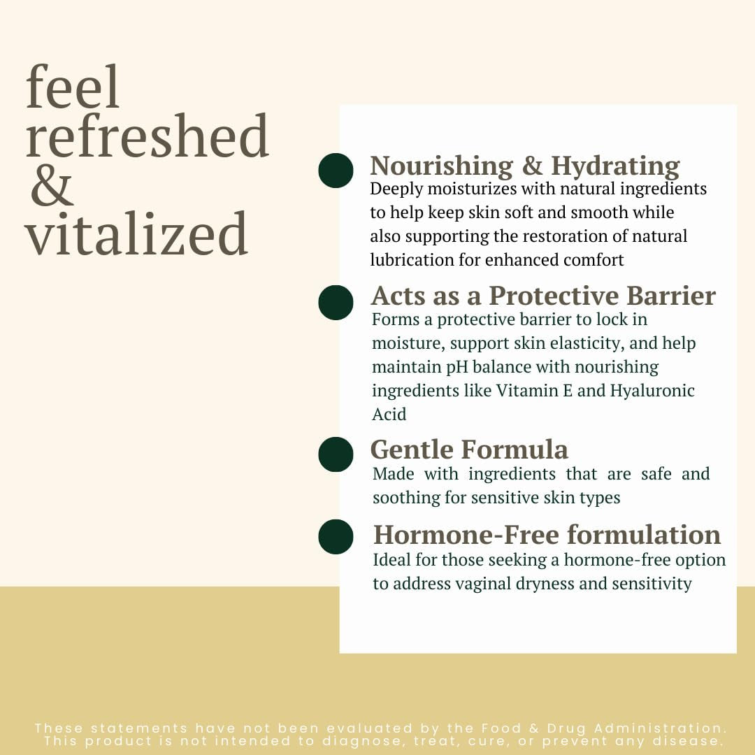 Gentle Vaginal Moisturizer Cream for Sensitive Skin Care