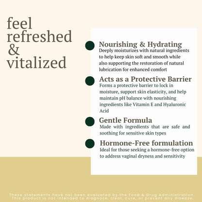 Gentle Vaginal Moisturizer Cream for Sensitive Skin Care