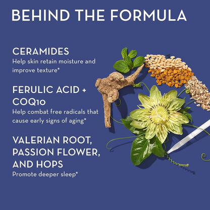 Natural Nighttime Sleep Aid Softgels for Skin Renewal