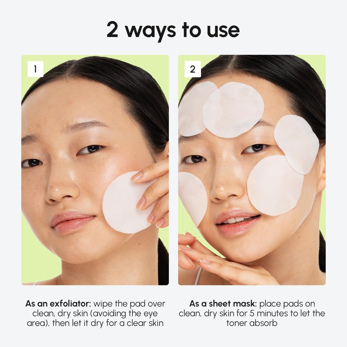 Gentle Exfoliating Toner Pads for Acne Prone Skin