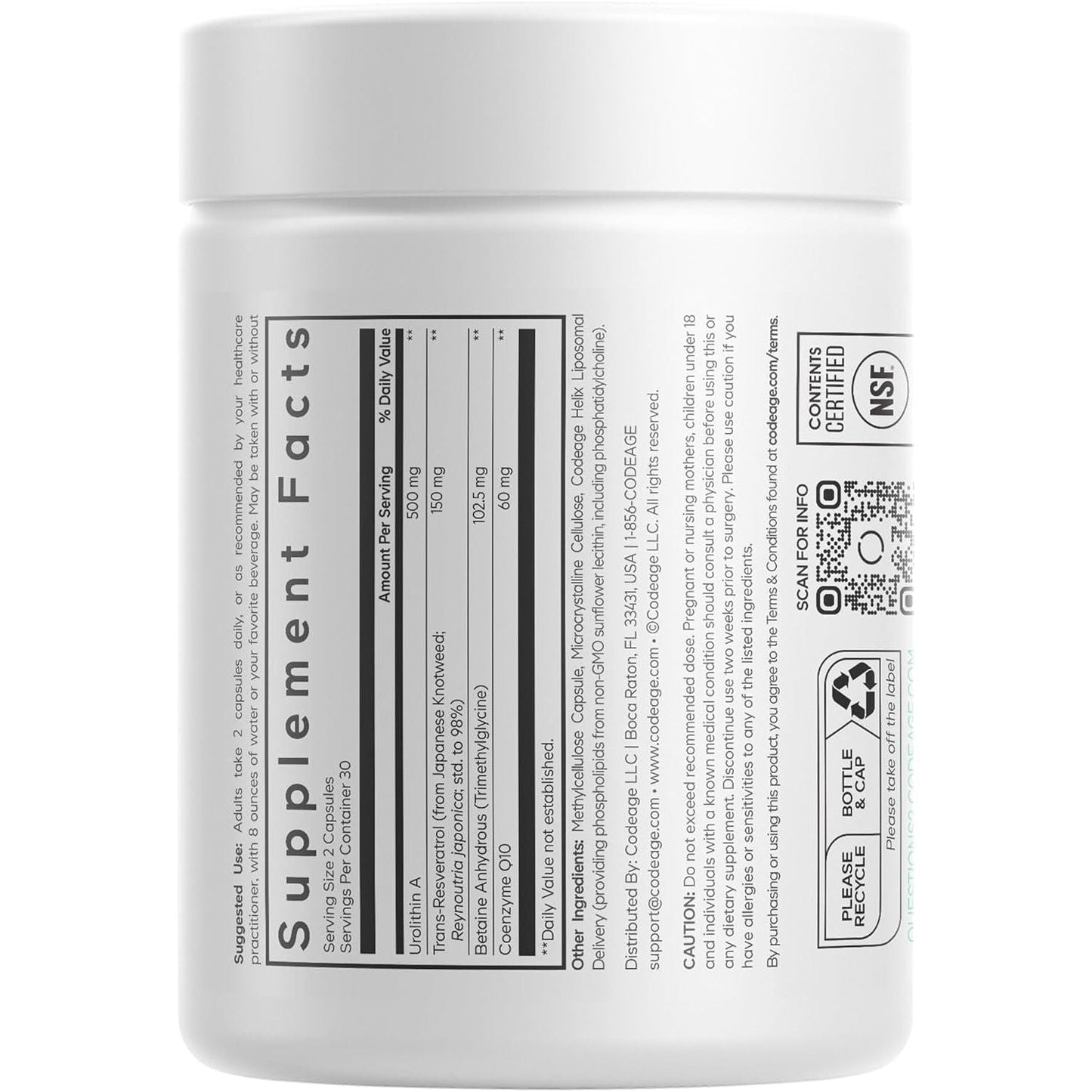 Natural Anti Aging Supplement with CoQ10 & Resveratrol