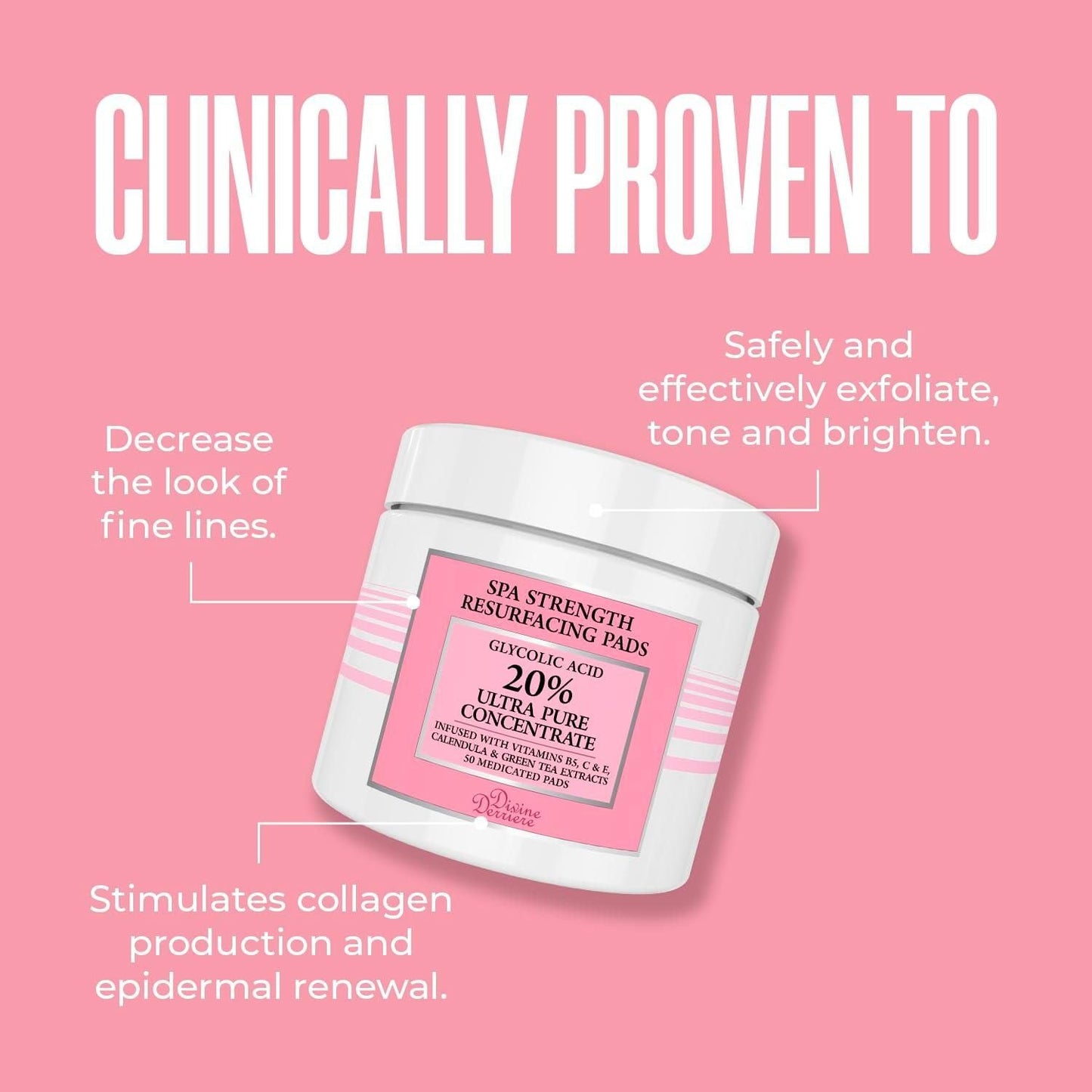 Gentle Skin Exfoliating Pads with Glycolic Acid