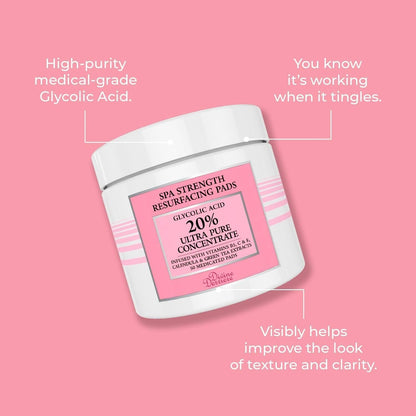 Gentle Skin Exfoliating Pads with Glycolic Acid