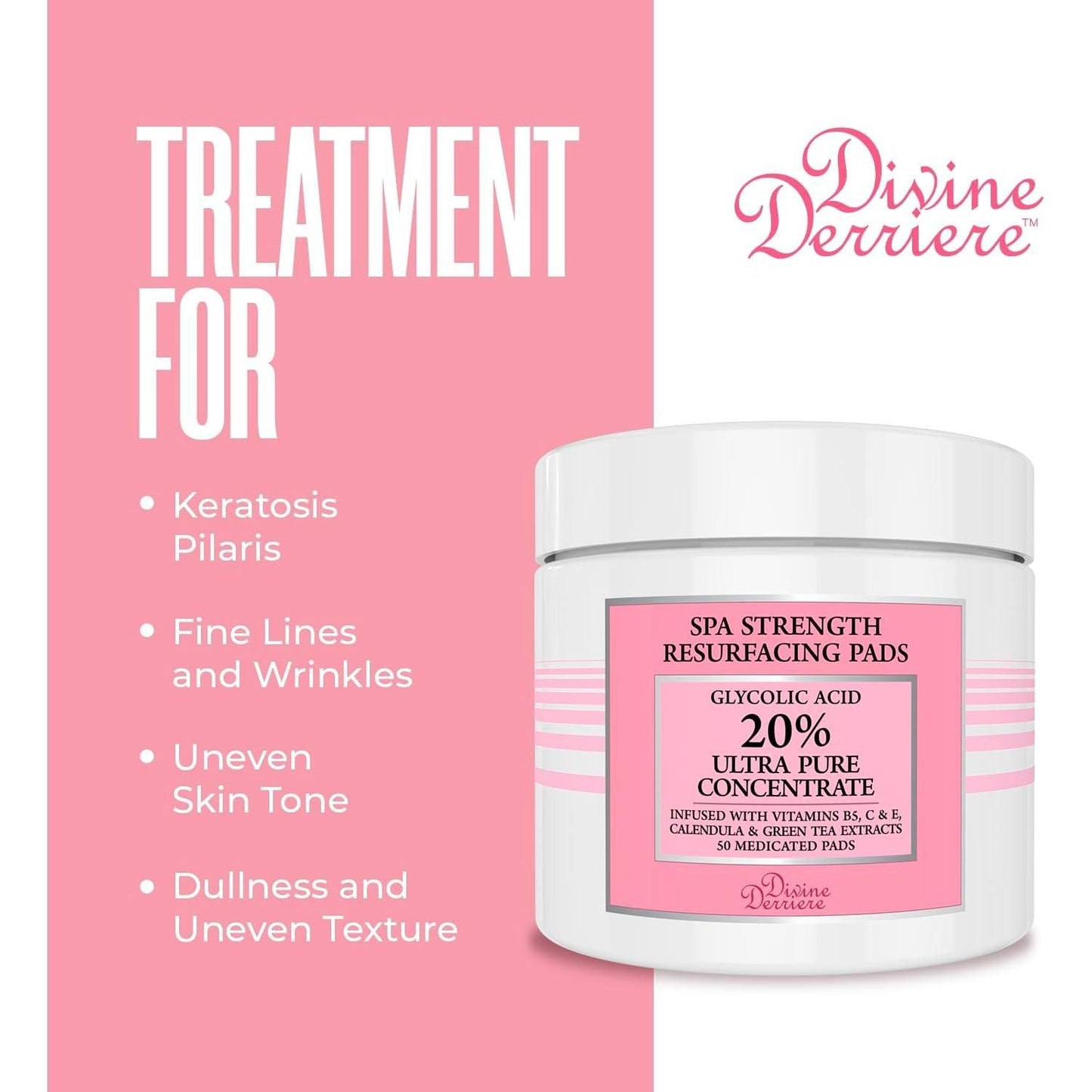Gentle Skin Exfoliating Pads with Glycolic Acid