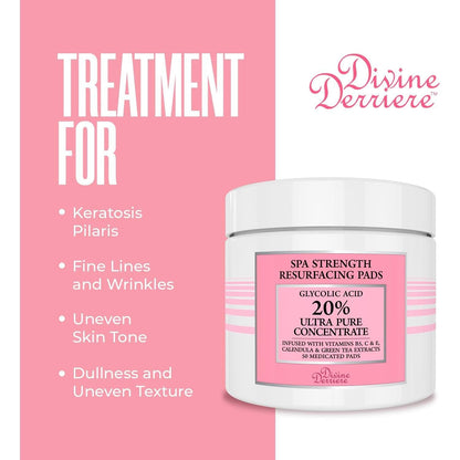 Gentle Skin Exfoliating Pads with Glycolic Acid