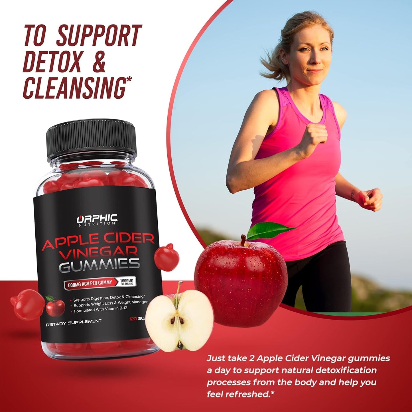 Natural Apple Cider Vinegar Gummies for Digestion Boost