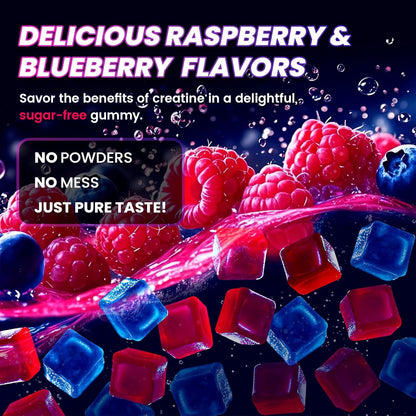 Fruit Flavor Creatine Gummies for Muscle Boost & Recovery