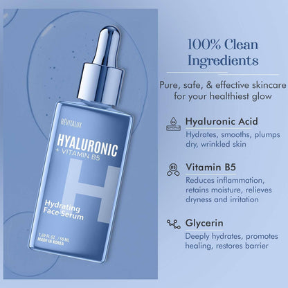 Moisturizing Hyaluronic Face Serum for Dry Skin