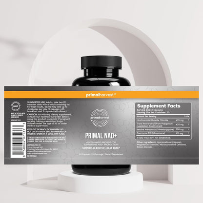 Natural Boost NAD+ Vitamins 60 Capsules Energy Support
