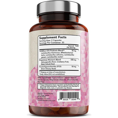 Premium Women's Daily Probiotic 10B CFU 60 Count