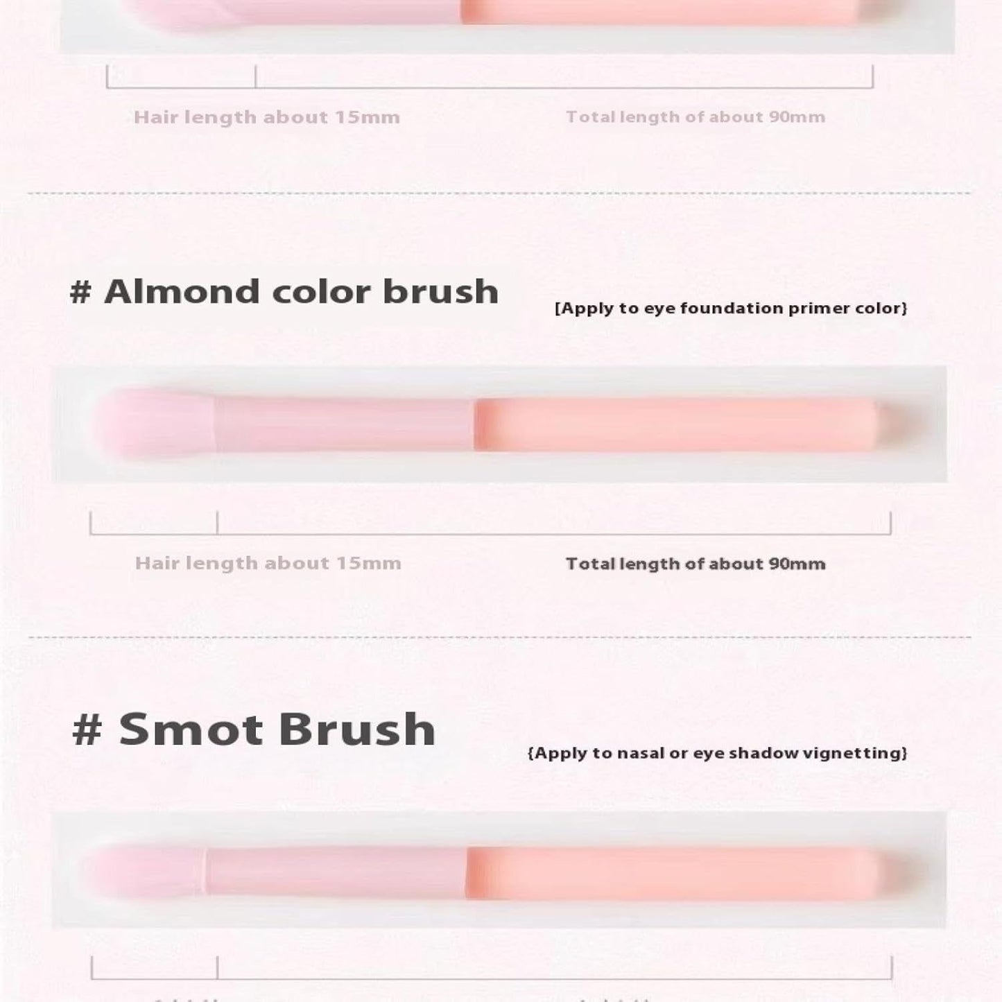 Travel Pink Makeup Brush Kit