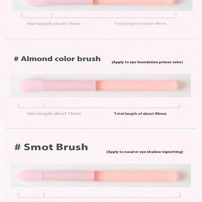 Travel Pink Makeup Brush Kit