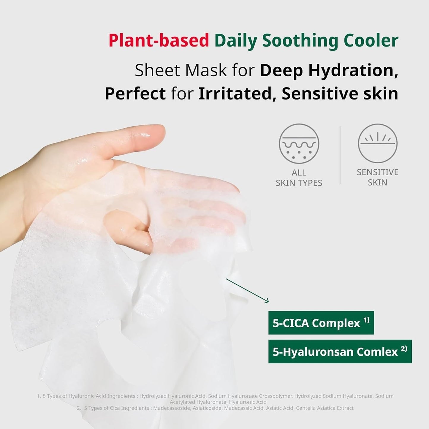 Calming Redness Relief Face Masks (10 Pack) - Cool & Hydrate