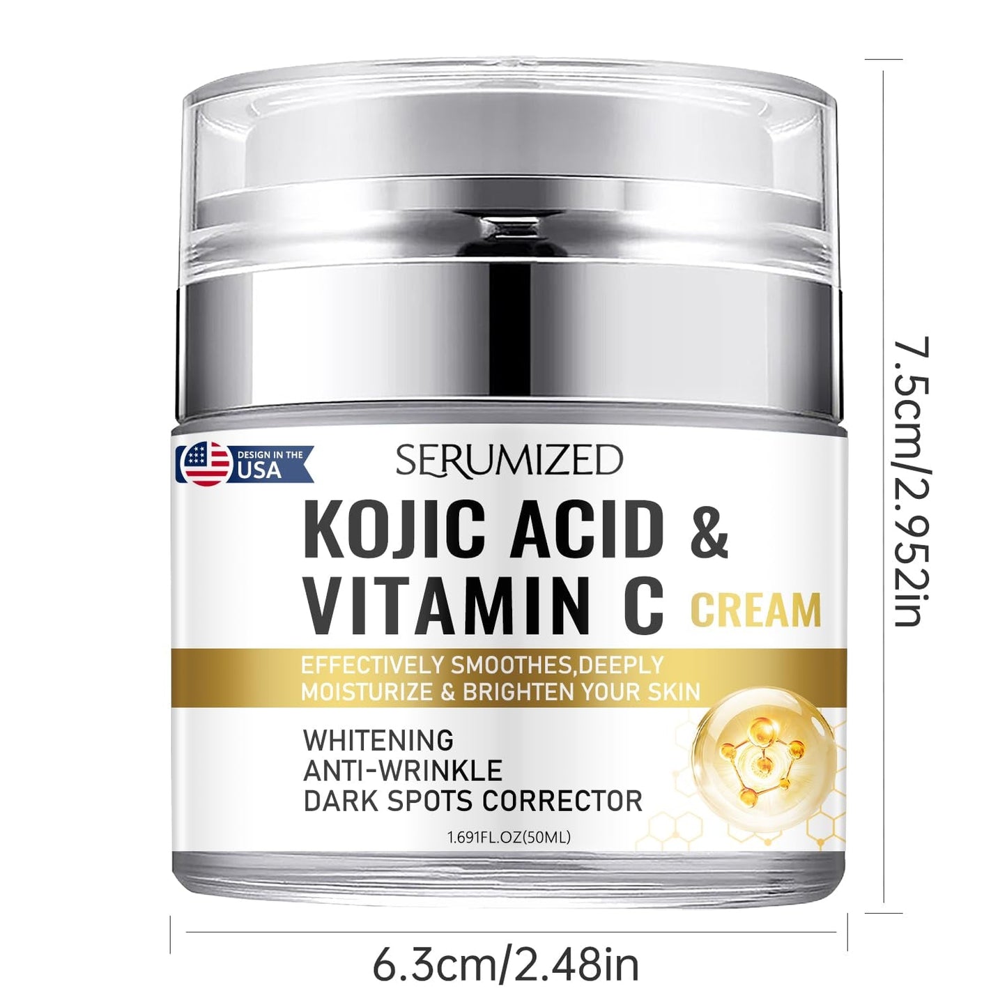 Natural Brightening Moisturizer Cream with Kojic Acid