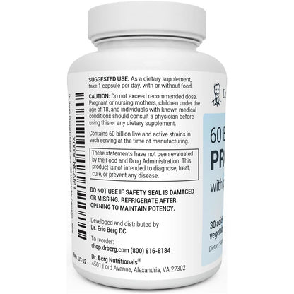 Probiotic Supplement 60 Billion CFU with Prebiotics