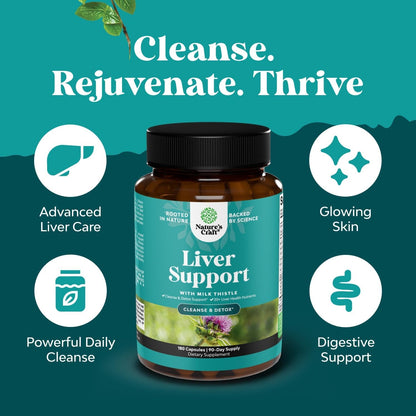 Premium Liver Detox Supplement - 180 Capsules