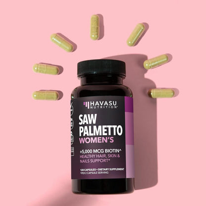 Natural Saw Palmetto Supplement for Women's Hair Skin