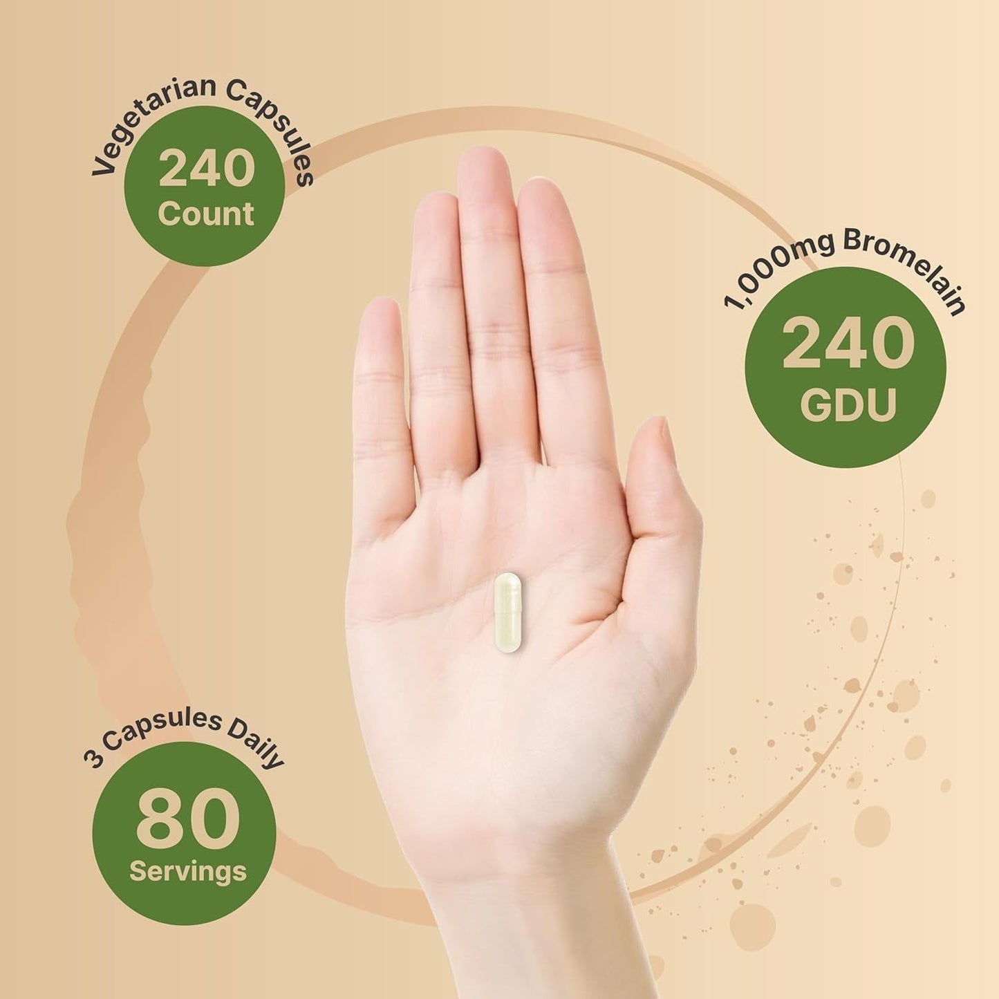 High Potency Bromelain Supplement 1000mg, 240 Veggie Caps